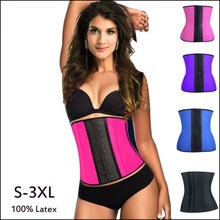Latex corset body waist trainer corsets 100% Latex Corset Sexy Women Latex Waist 9 Steel Bones Shapewear