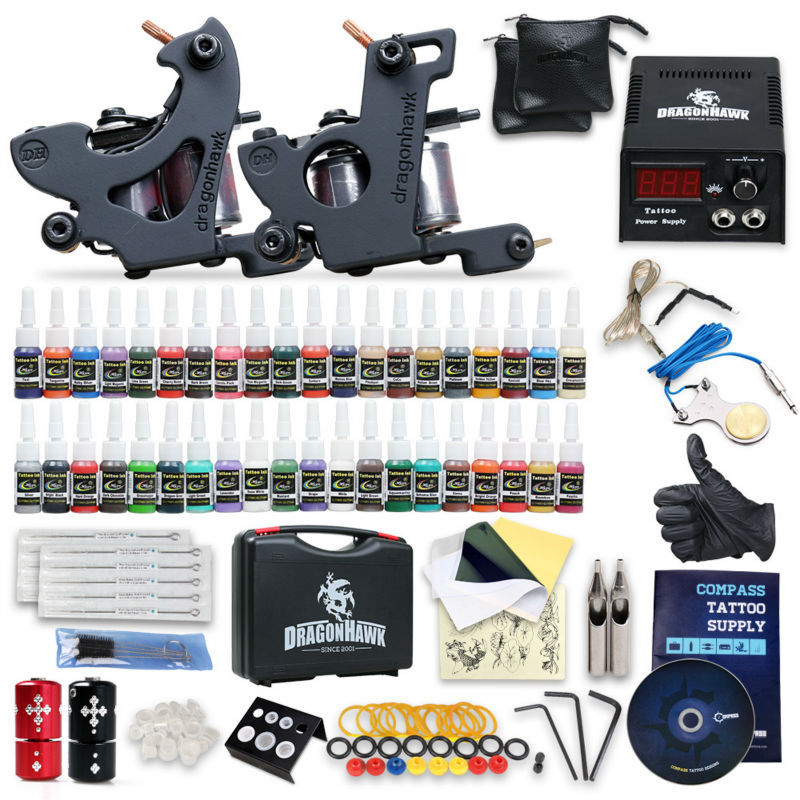 complete beginner tattoo kit machine guns inks needles complete beginner tattoo kit machine guns inks needles