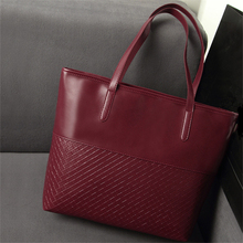 2016 new black red women’s bags famous brand handbag leather lady shoulder bags clutches leather winter messenger Casual tote