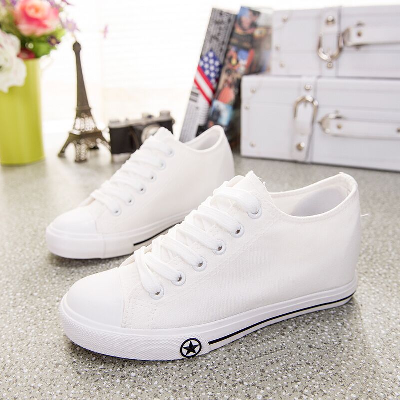 Aliexpress.com Comprar 2015 zapatos del verano mujeres con cordones de lona alpargatas blancas pisos mujeres de lofers \\ spor bayan ayakkabi \\ zapatos de