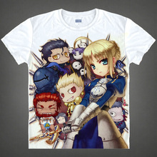 Fate stay night T-shirt kawaii Japanese Anime t-shirt Handmade Manga Shirt Cute Cartoon saber Cosplay shirt 37172409778 tee 687
