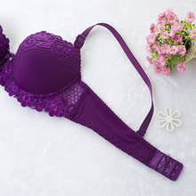 free shipping hearing spring 3 4 cup polyester push up bras lace patchwork sexy underwear bra