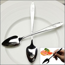 by DHL or EMS 1000 pcs Grapefruit Spoon Stainless Steel Fruit Tools Sawtooth Spoons Good Kitchen Gadgets Tableware Accessories