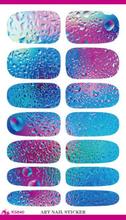 2015 New Nail Art Stickers Mysterious Blue Ocean Design Water Transfer Nail Sticker 3d Manicure Minx
