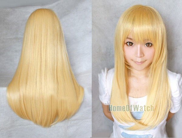 10. Blonde Straight Wig with Middle Part - wide 1