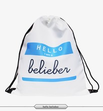 2015 New Fashion Escolar Backpack 3D Print Weed Softback Women Mochila Feminina Harajuku Drawstring Bag Unisex