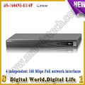 DHL free shipping ds 7604ni e1 4p 4ch independent 100 Mbps poe nvr network Video Recorder