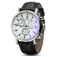 2016 Men’s Luxury Watches Faux Leather Shock Resistant Watch For Mens Analog Quartz Fashion Wristwatch