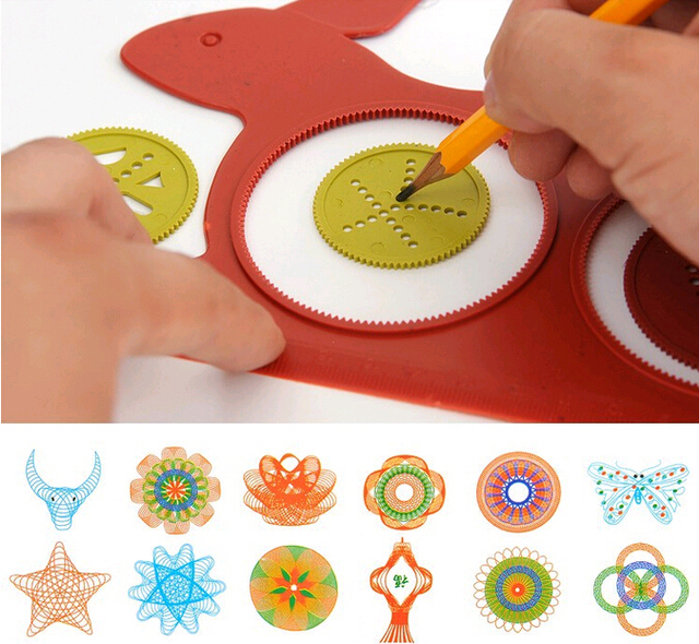 Newest Spirograph Magic turtle rabbit sketchpad Kids gift drawing board educational toys Mat Magic Pen Educational Toy Water