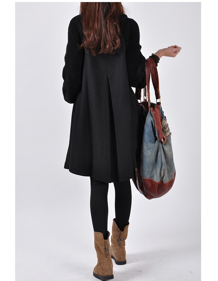  2015 New Winter trench Korean yards loose woolen cape coat woolen coat lady casual female outwear windbreaker women CT2 (16)