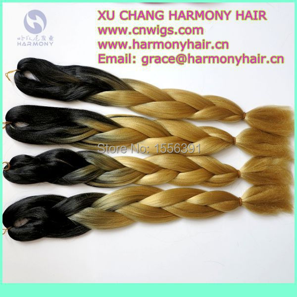 Здесь можно купить  FREE SHIPPING PRETTY (10pcs/lot) ombre jumbo braid hair black + 27F color  Волосы и аксессуары