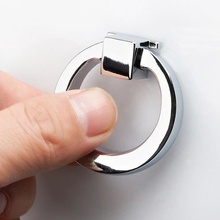 Free Shipping Bright Chrome cabinet knob / zinc alloy drawer pull ring hardware for kitchen kitchen door handles chrome