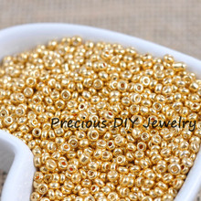 Gold and Silver Color 2mm 1500pcs Crystal Glass Spacer beads Czech Seed Beads For Jewelry Handmade