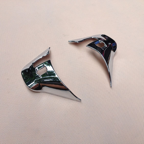 Peugeot 2008 Car Steering Wheel ABS Chrome Decoration Cover trim 2 pcs for Peugeot accessories