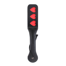320 мм Форме Сердца SM Пороть Spank Paddle Кнут Бить Покорный Раб Kinky Фетиш Черный БДСМ Пыток Редукторы Секс Игрушки