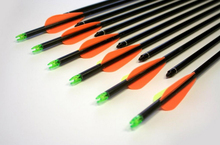 Free shipping 12 PC lot 30 Fiberglass Arrows Bow Arrows archery accessories for hunting shooting