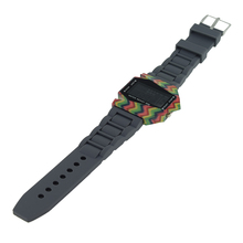 Stunning Men Waterproof Military Fitness Dazzle Colour Airplane Shaped LED Light Watch