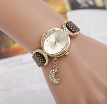 Nueva moda de lujo de cuarzo brazalete de oro en moda Mujer seguir para Relogio Feminino Reloj Mujer Reloj