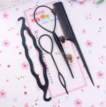 Newest Women hair accessory Synchronized pull hair pin wear hair sticks pattern portable hair maker accessories