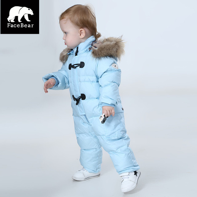 Orangemom комбинезон дети зимние детские snowsuit + природа меха, 90% утка вниз куртка для девочек Зимние пальто Парка для мальчиков комбинезоны
