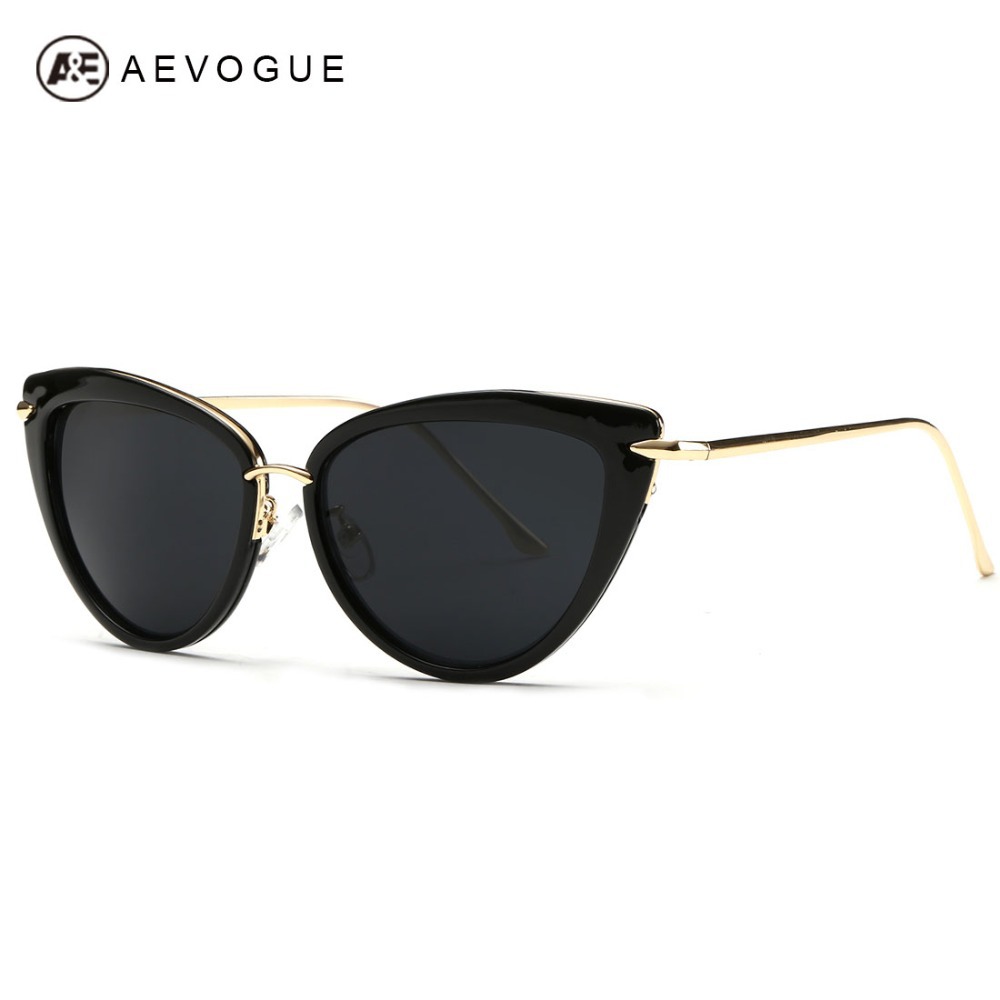 AEVOGUE Newest Alloy Temple Sunglasses Women Top Quality Sun Glasses Original Brand Designer Gafas Oculos De