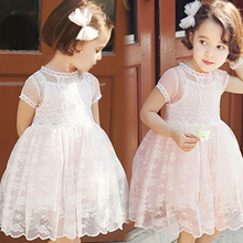 Baby Girls Dress Sleeveless One Piece Cute Lace Ruffles Wave Princess Tutu Dresses Toddler Kids Clothes For Summer vestidos