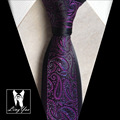 TOP Designer Necktie Bordered Classic Paisley Ties to Match Shirt Dress