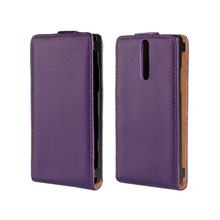 Luxury Genuine Real Leather Case Flip Cover Mobile Phone Accessories Bag Retro Vertical For Sony Xperia