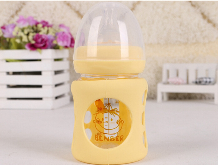 Thermostability Glass Baby Milk Bottle With Wide Mouth Nuk Baby Feeding Bottle 120ml Small Feeder Kit Mamadeiras Nuk For Kids (5)