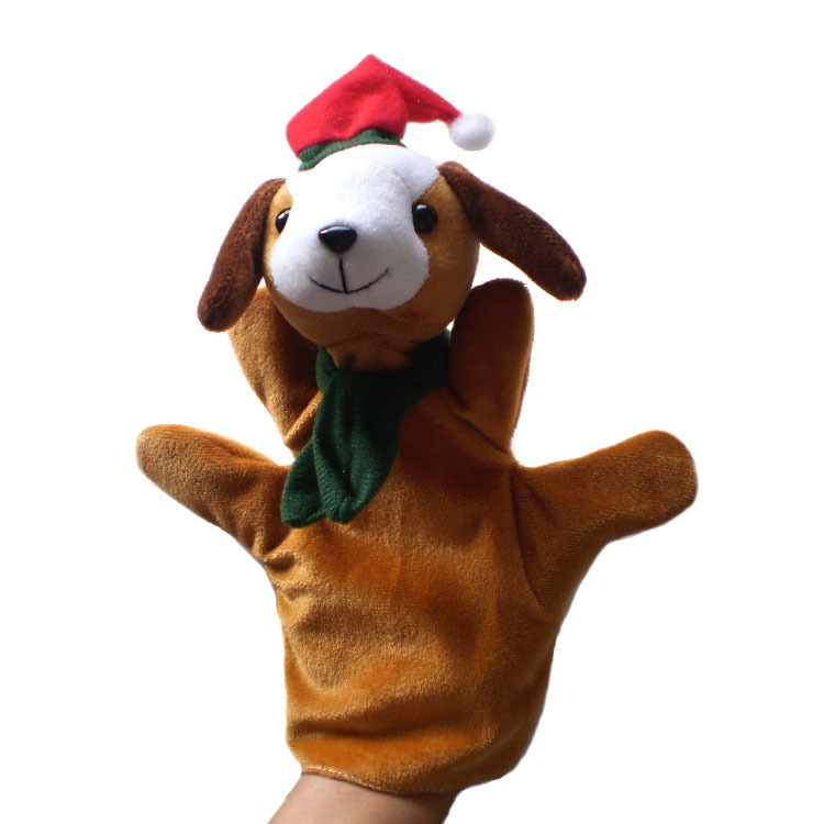 Christmas Dog Muppet Plush Hand Puppets Glove puppet,Plush