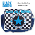 Polyester shoulder bag colorful printed with Anime BLACK ROCK SHOOTER star mark Messenger Bag