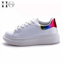 Women Casual Shoes 2016 Lace-up White Flat Canvas Shoes Print Espadrilles Flats Zapatillas Deportivas Zapatos Mujer XWD2564