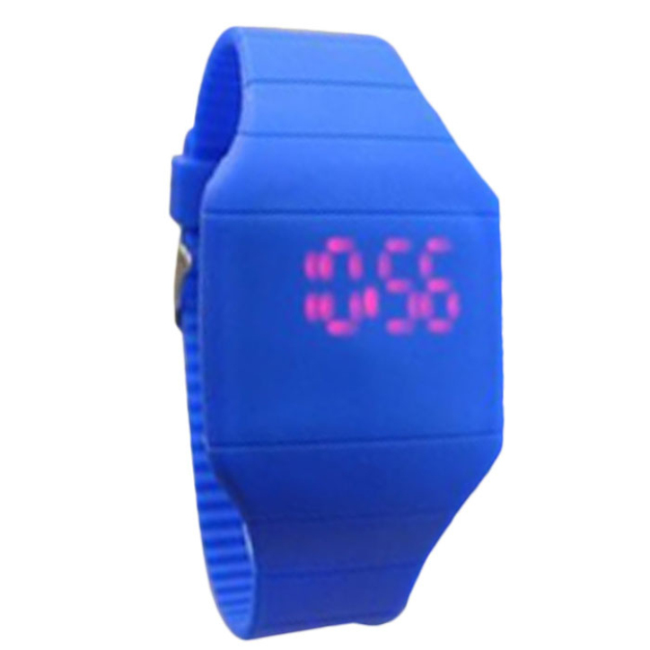 Fantastic wholesale Fashion Classical Fashion Colorful The Jelly Ultra Thin LED Silicone Sport Wrist Watch