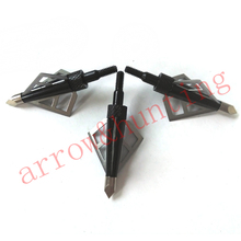 6pcs archery bow broadhead 3 blades carbon crossbow arrow head arrow point for compound bow and