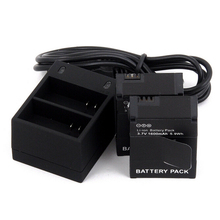 GoPro Battery Go Pro Accessories Two Pcs GoPro Hero 3 Batteries 3.7V Li-ion With Dual Charger For GoPro Hero3 Hero3+ Camera