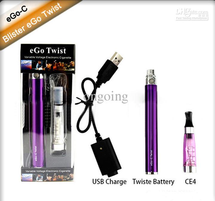 Wholesale Electronic Cigarette eGo C Twist Kits E Cigarette CE4 Twist Variable Voltage 3 2V 4