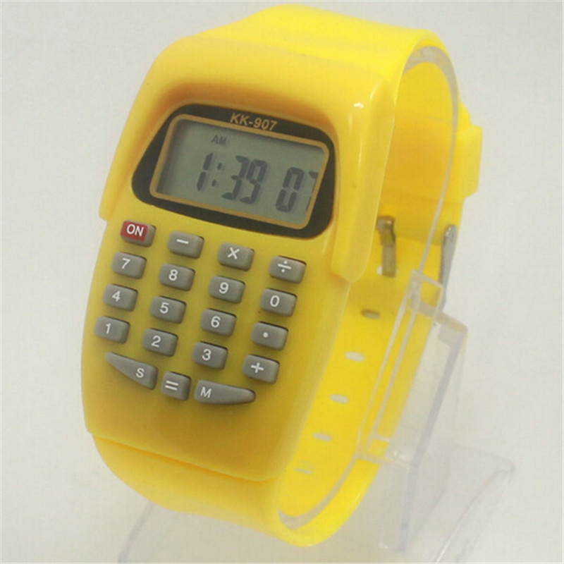 New Hot Casual Fashion Sport Watch For Men Women Kid Colorful Electronic Multifunction Calculator Watch Jelly