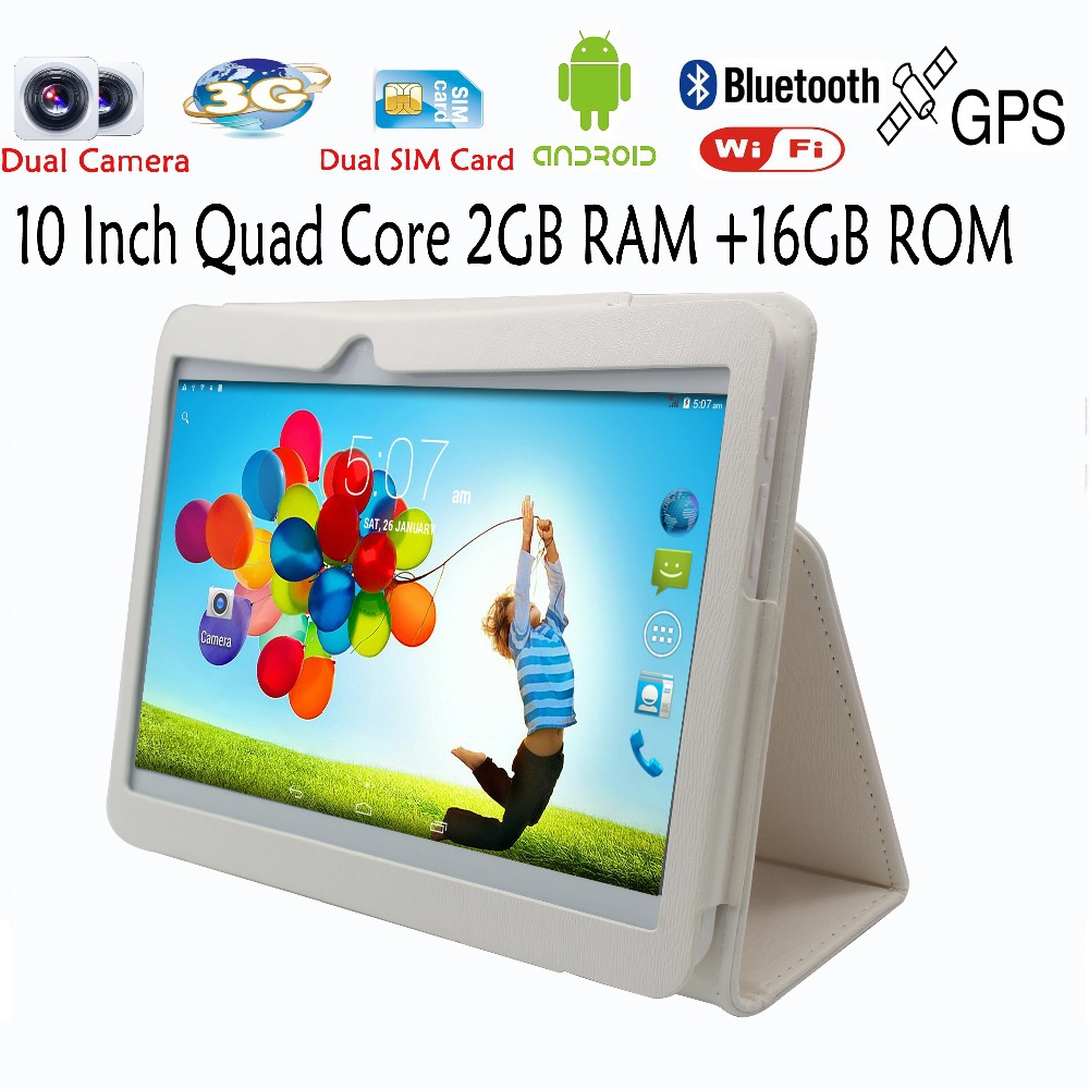 10 Inch Quad core Android4 4 Tablets pc 2GB 16GB 1024 600 LCD GPS Bluetooth FM
