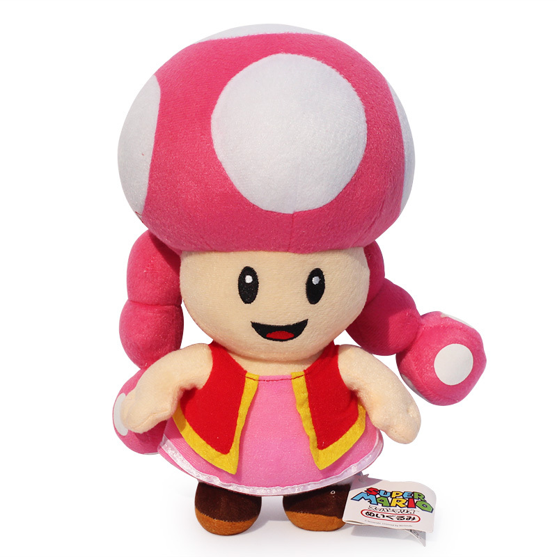 25cm Super Mario Toad Cute Toadette Stuffed Plush Doll Toys Free 2966