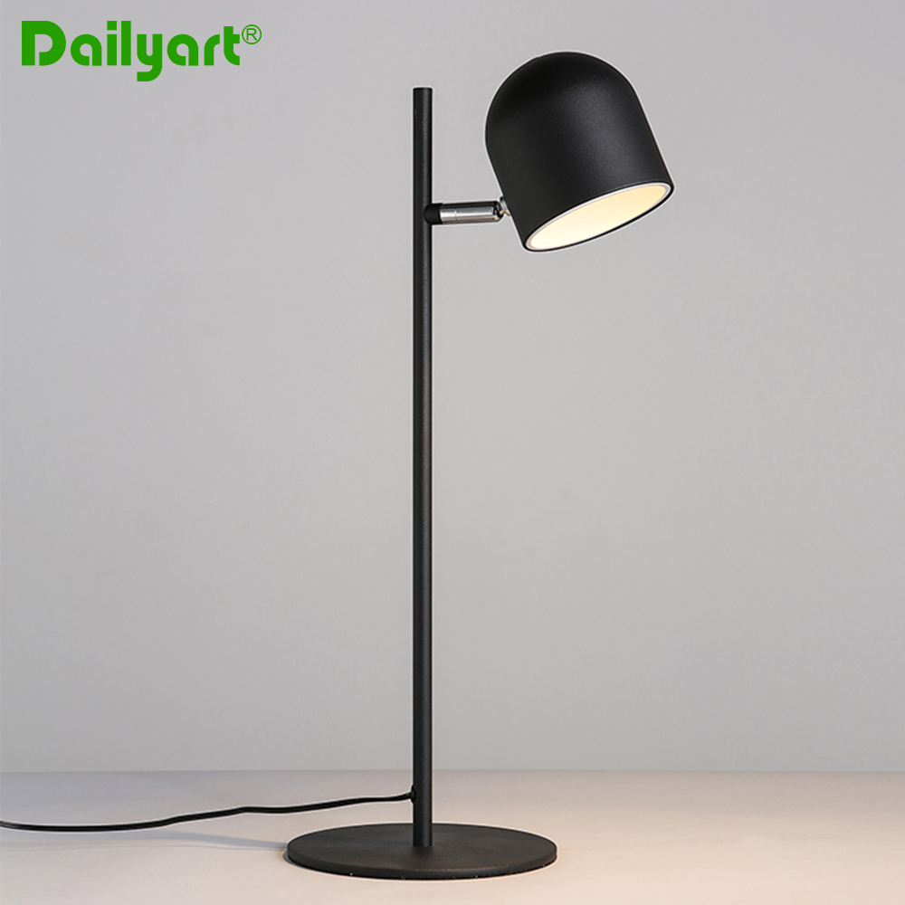 E27 moderne style noirblancrose de fer lampe de table pour létude chambre nord européenne lampe de table moderne table de che
