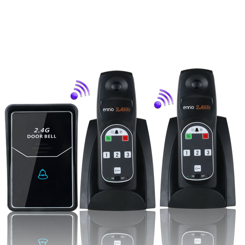 New High Quality 2.4G Digital Wireless Intercom System Door Bell wireless remote unlock two Indoor D17