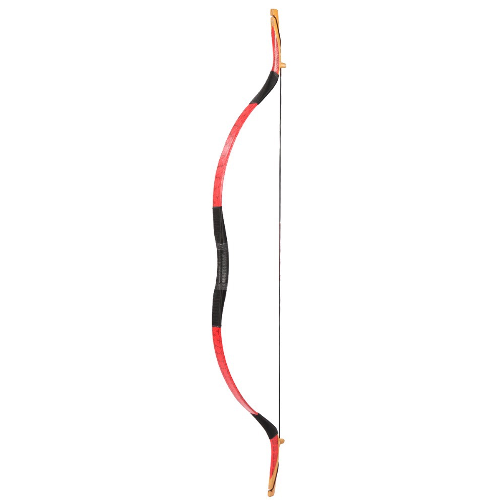 Combination Set Traditional Archery Red Snakeskin Longbow Recurve Bow 6 Wood Arrows 20 60LBS CB3QHH