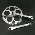 hot sale road Bicycle Retro Crankset Chainwheel Single 46T Speed 186mm aluminum Fixed Gear Bike Crank