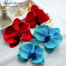 Big Size Red Flower Hair Accessories Original Floral Hair Clips for Women Barrette Cheveux Femme Bohemian Blue Orchid Hair Clip