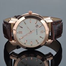 Men Watch Calendar Function Free Shipping Alloy Quartz Wrist Watch PU Leather Band PMPJ584 65