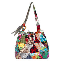 Unique Boho Vintage Sturdy Patchwork Bag 2016 new brand Women Shoulder Bag Designer handbags Large travel tote bags Gift for her