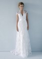 Sexy V Neck Open Back Sash White Ivory A line Wedding Dress Custom Size Bride Gown