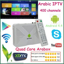 Quad Core Android Arabic IPTV Box 400+ Live TV channels HD Set Top Box arabic Channel+ Arabic IPTV kodi