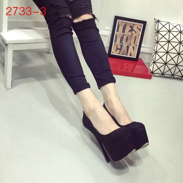 Free shipping women's pumps 2015 ol sexy thin heels round toe single shoes high-heeled shoes 16cm