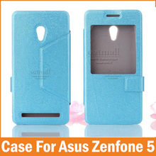 New 2015 PU Leather Flip Cover Asus Zenfone 5 Case Window View Zenfone5 Case Capa funda celular Phone Mobile Bags Accessories